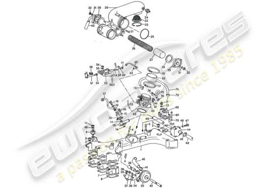 a part diagram from the Porsche 911 Turbo parts catalogue