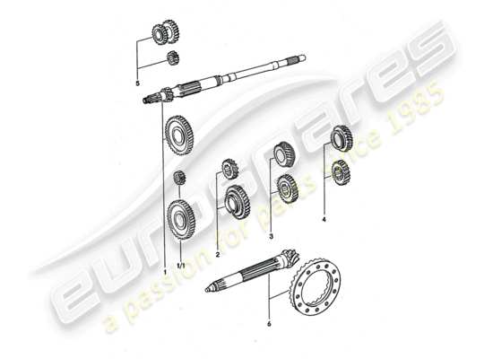 a part diagram from the Porsche 911 Turbo (1975) parts catalogue