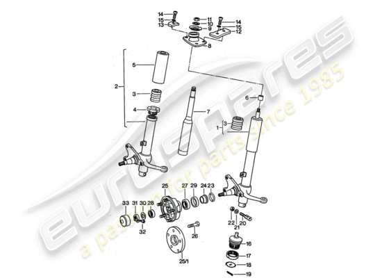 a part diagram from the Porsche 911 Turbo parts catalogue