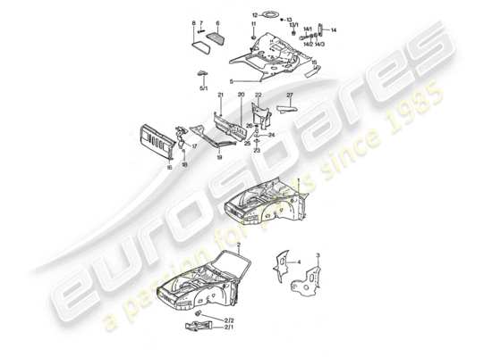 a part diagram from the Porsche 911 Turbo parts catalogue