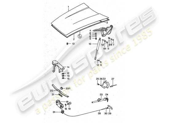 a part diagram from the Porsche 911 Turbo parts catalogue