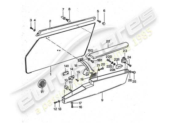 a part diagram from the Porsche 911 Turbo parts catalogue