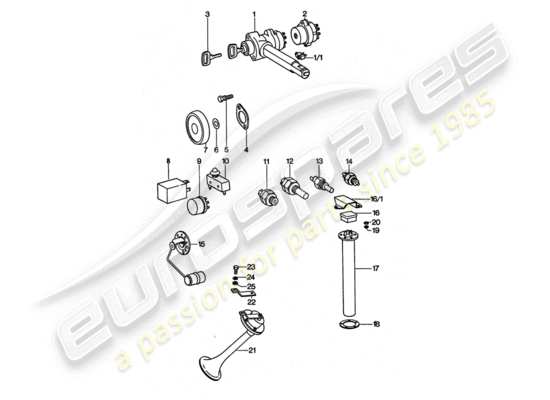 a part diagram from the Porsche 911 Turbo parts catalogue