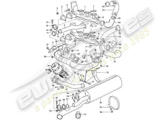 a part diagram from the Porsche 911 Turbo parts catalogue