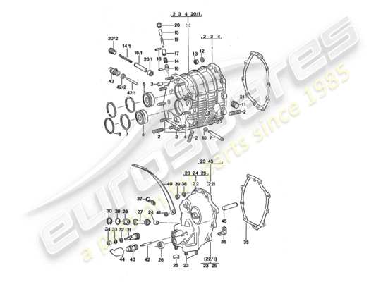 a part diagram from the Porsche 911 Turbo parts catalogue