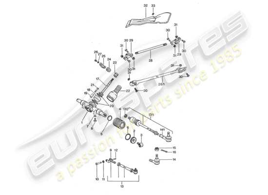 a part diagram from the Porsche 911 Turbo parts catalogue