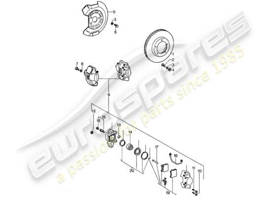 a part diagram from the Porsche 911 Turbo parts catalogue