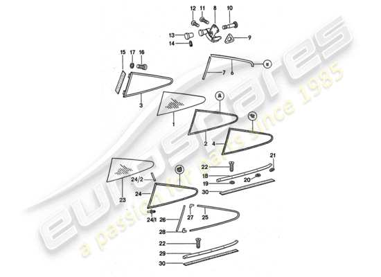 a part diagram from the Porsche 911 Turbo (1976) parts catalogue