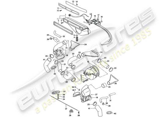 a part diagram from the Porsche 911 Turbo parts catalogue