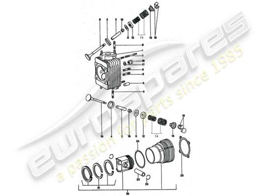 a part diagram from the Porsche 911 Turbo parts catalogue