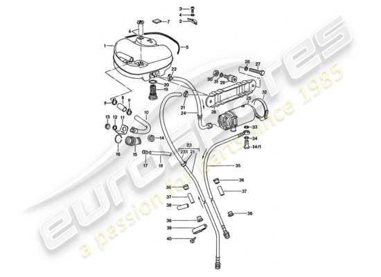 a part diagram from the Porsche 911 Turbo parts catalogue