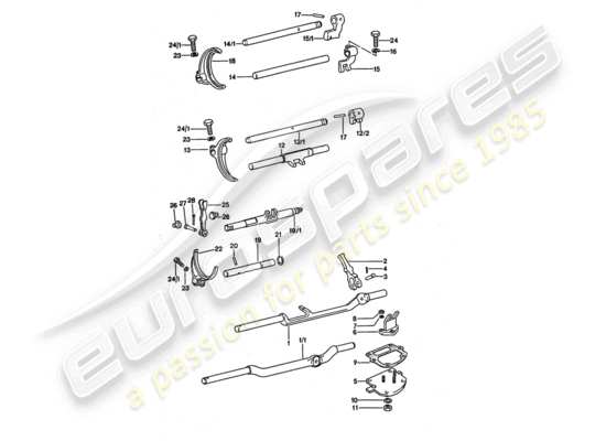 a part diagram from the Porsche 911 Turbo (1977) parts catalogue