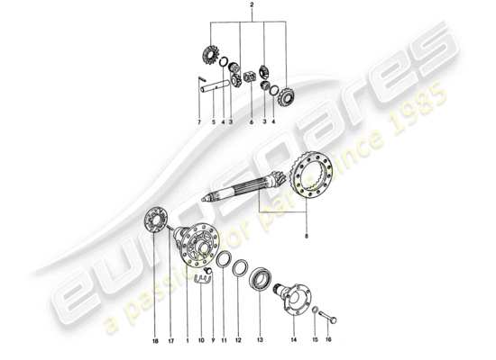 a part diagram from the Porsche 911 Turbo parts catalogue