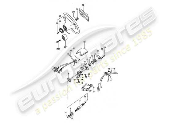 a part diagram from the Porsche 911 Turbo parts catalogue