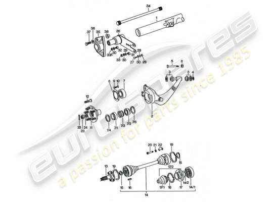 a part diagram from the Porsche 911 Turbo parts catalogue