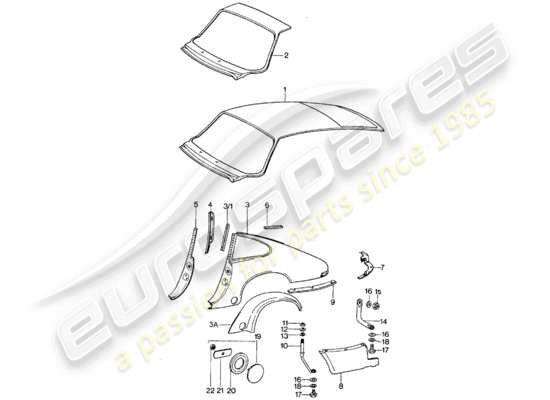 a part diagram from the Porsche 911 Turbo parts catalogue