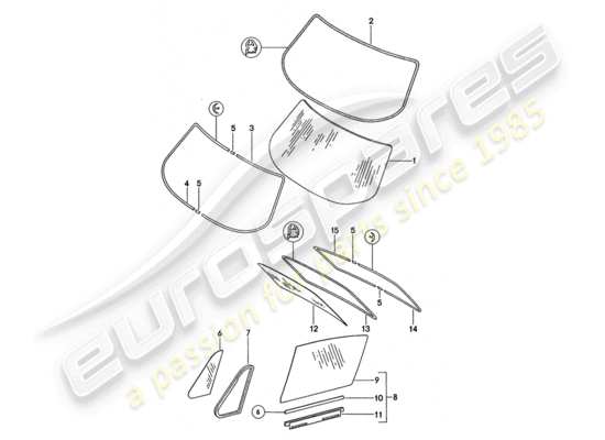 a part diagram from the Porsche 911 Turbo parts catalogue