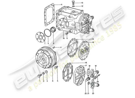 a part diagram from the Porsche 911 Turbo parts catalogue