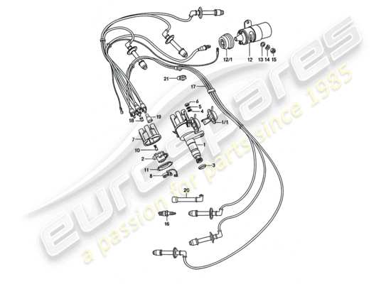 a part diagram from the Porsche 911 Turbo parts catalogue