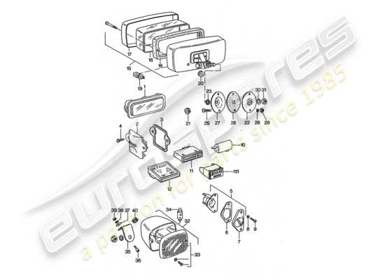 a part diagram from the Porsche 911 Turbo parts catalogue