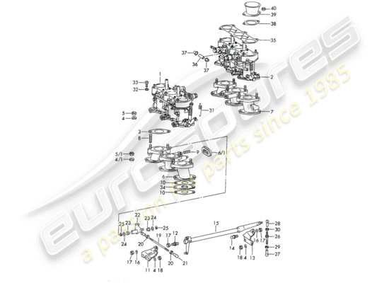 a part diagram from the Porsche 911/912 parts catalogue