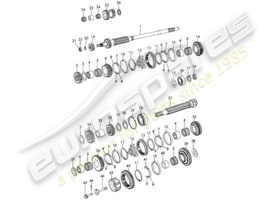 a part diagram from the Porsche 911/912 parts catalogue