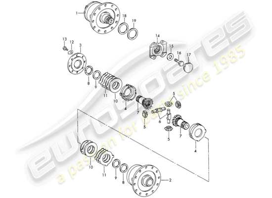 a part diagram from the Porsche 911/912 parts catalogue