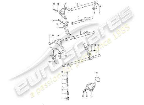 a part diagram from the Porsche 911/912 (1965) parts catalogue