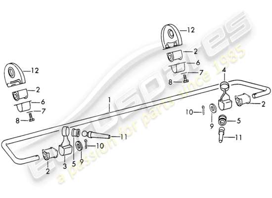 a part diagram from the Porsche 911/912 (1965) parts catalogue