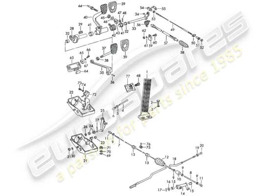 a part diagram from the Porsche 911/912 parts catalogue