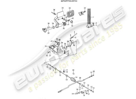 a part diagram from the Porsche 911/912 parts catalogue