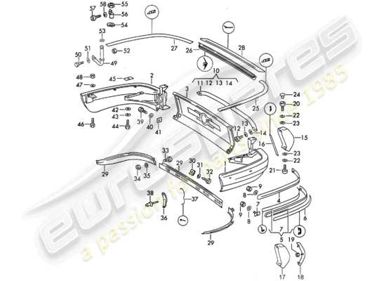 a part diagram from the Porsche 911/912 parts catalogue