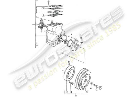 a part diagram from the Porsche 911/912 parts catalogue