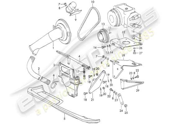 a part diagram from the Porsche 911/912 parts catalogue