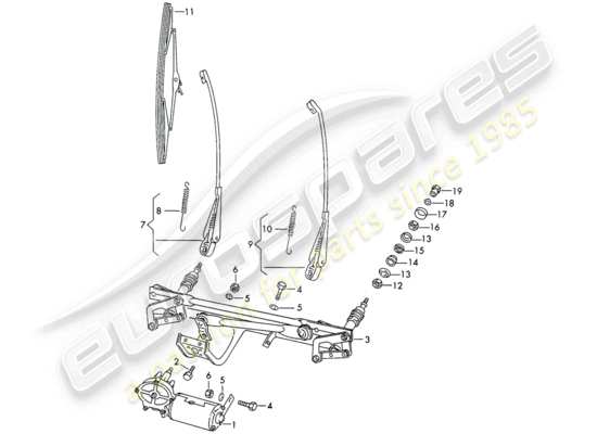 a part diagram from the Porsche 911/912 parts catalogue