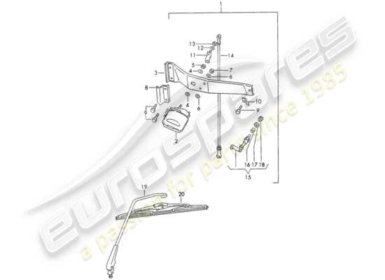 a part diagram from the Porsche 911/912 parts catalogue