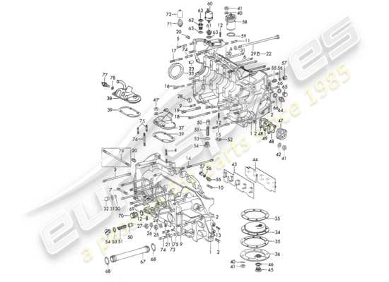 a part diagram from the Porsche 911/912 parts catalogue