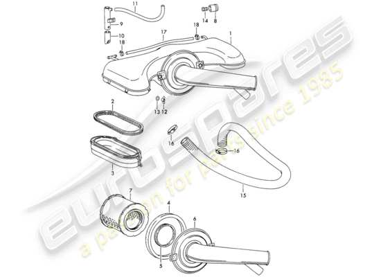 a part diagram from the Porsche 911/912 parts catalogue