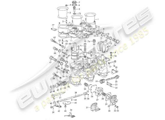 a part diagram from the Porsche 911/912 parts catalogue