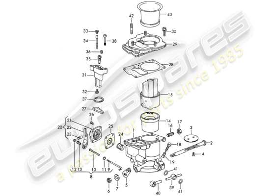 a part diagram from the Porsche 911/912 parts catalogue