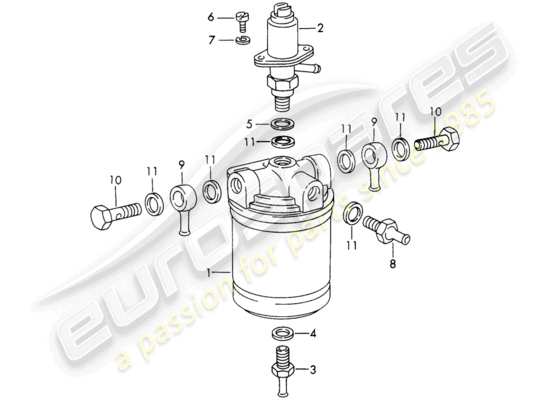 a part diagram from the Porsche 911/912 parts catalogue