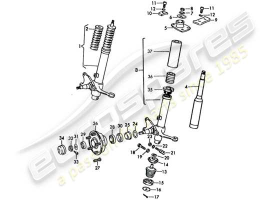 a part diagram from the Porsche 911/912 parts catalogue