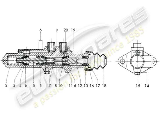 a part diagram from the Porsche 911/912 parts catalogue