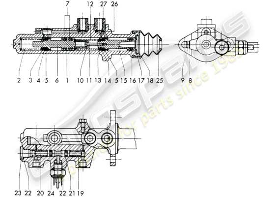 a part diagram from the Porsche 911/912 parts catalogue