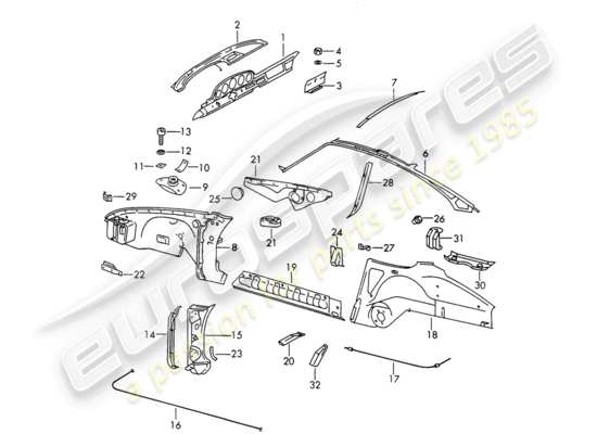 a part diagram from the Porsche 911/912 parts catalogue