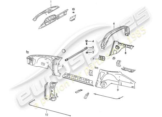 a part diagram from the Porsche 911/912 parts catalogue