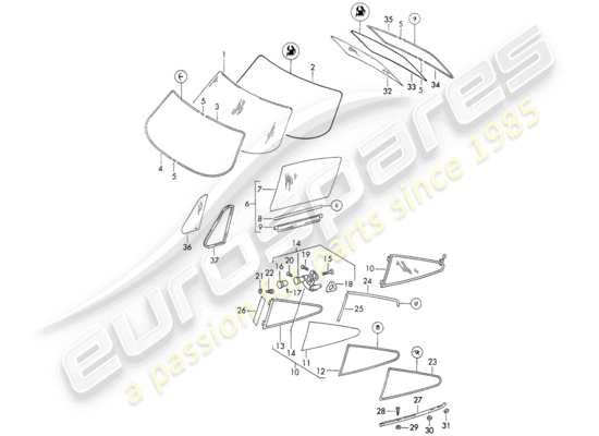 a part diagram from the Porsche 911/912 parts catalogue