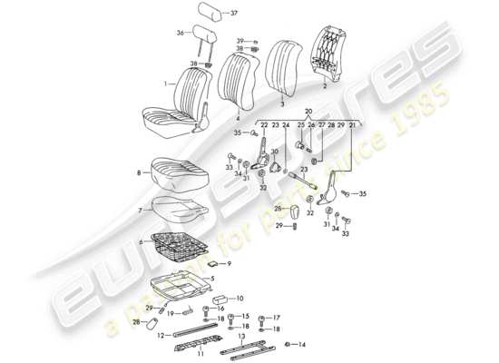 a part diagram from the Porsche 911/912 parts catalogue