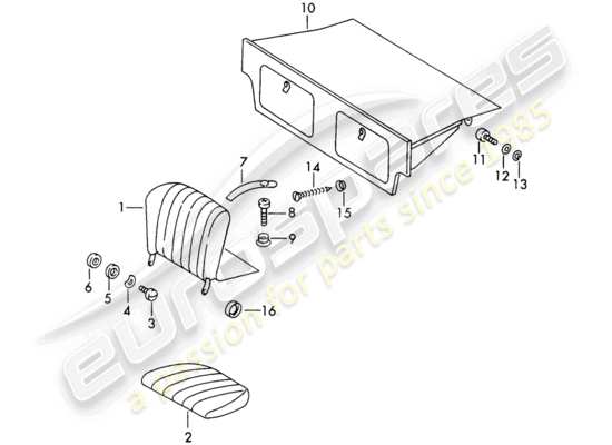 a part diagram from the Porsche 911/912 parts catalogue