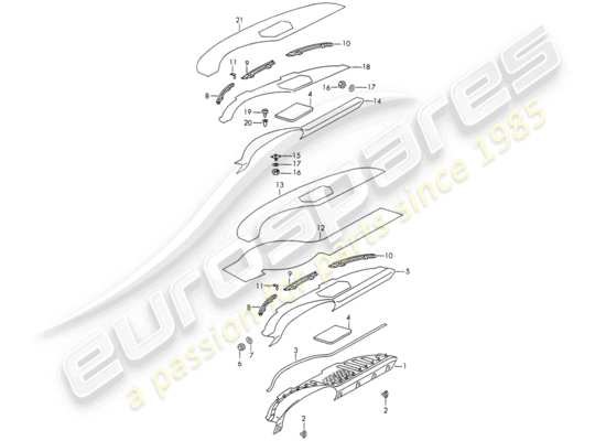 a part diagram from the Porsche 911/912 parts catalogue